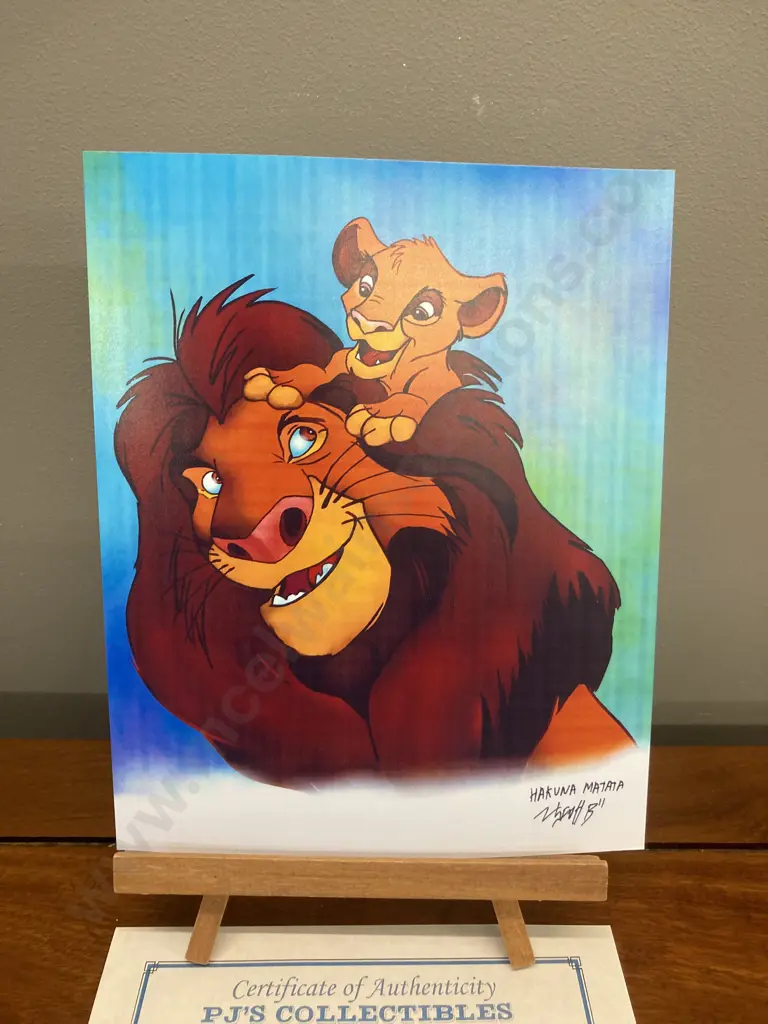 Lion King Scott Beaderstadt Signed 25 x 20cm Tribute Print With Authentication Image 1++